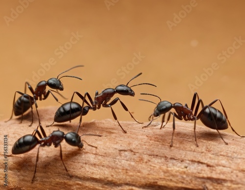Ants in Formation Tiny Trailblazers on Sandy Ground,"Marching Ants: Group of Ants Walking in a Line on Sand."  © Maaz
