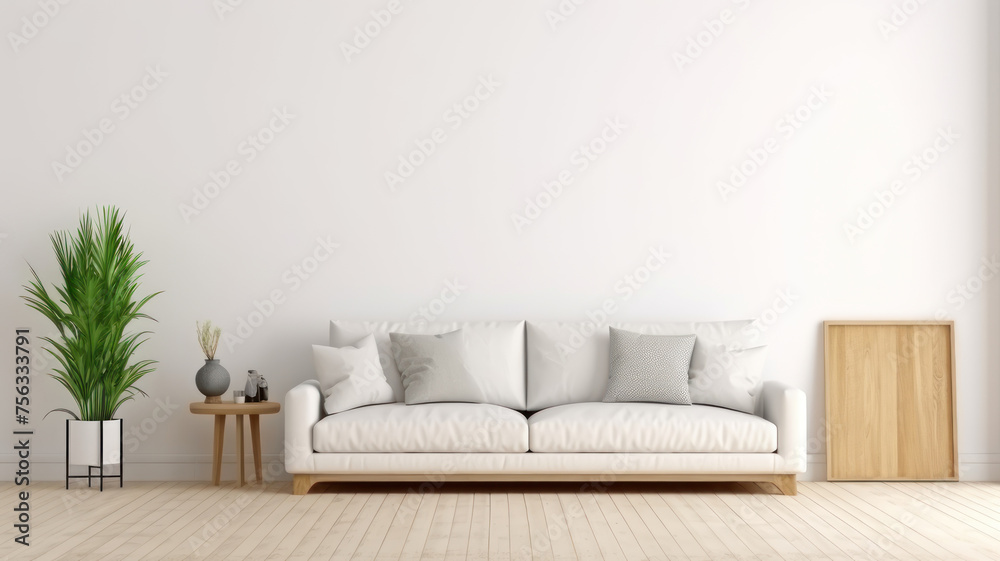 Mockup wall mounted with decoration in living room and white wall. Mockup wall mounted with decoration in living room and white wall.