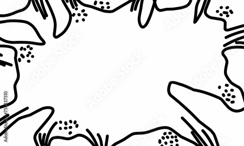 abstract line art black and white background with copy spaces