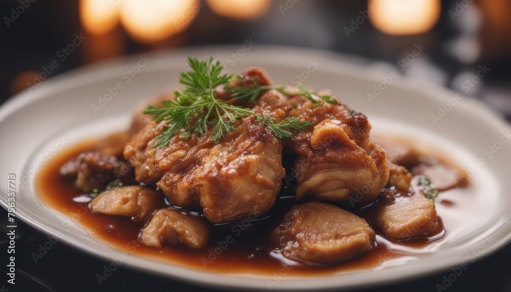 Fowl stewed with soy sauce, Chicken thigh Fowl stewed with soy sauce, Chicken thigh