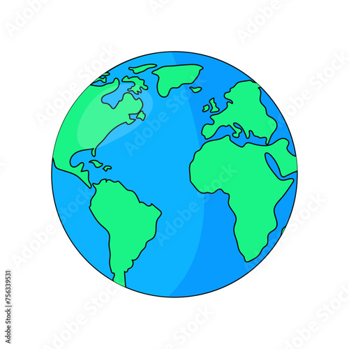 Earth icon vector illustration.