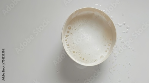 a top view photo of a editorial shot of a soapy water, pure, clean, beautiful studio lighting, scandinavian