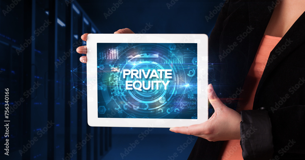 Person holding tablet, business concept Person holding tablet, business concept