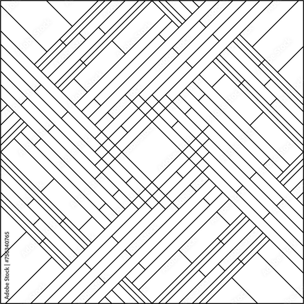 Easy Coloring Pages for Adults. Coloring Page of geometric abstract. EPS 8. #780
