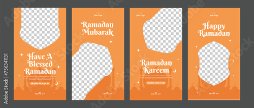 Set of Ramadan instagram sale social media stories collection banner ads