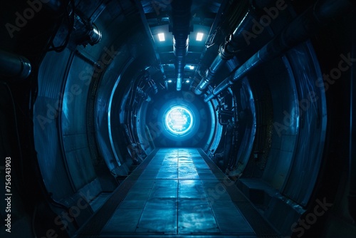 The Blue Doorway to the Future A Glimpse into the World of Time Travel Generative AI