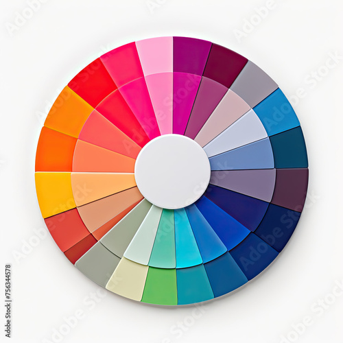Color Wheel With Different Colors of Paint