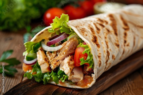 Chicken Caesar Wrap A Tasty and Nutritious Meal for the Whole Month Generative AI