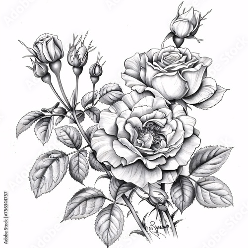 Wallpaper Mural Rose Tattoo Art A Monthly Celebration of Love and Creativity Generative AI Torontodigital.ca