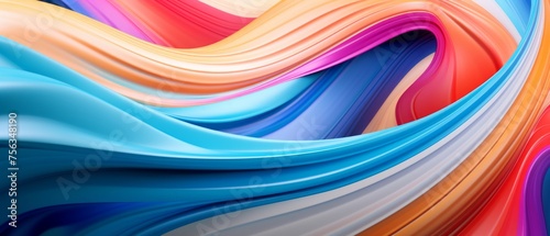 Modern Abstract Organic panorama wallpaper background, bright colors, silk, ultra-resolution, amazing detail, banner Design, Elegant, wave background for document present © ND STOCK