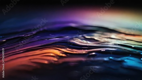 colorfull liquid painting splash wave
