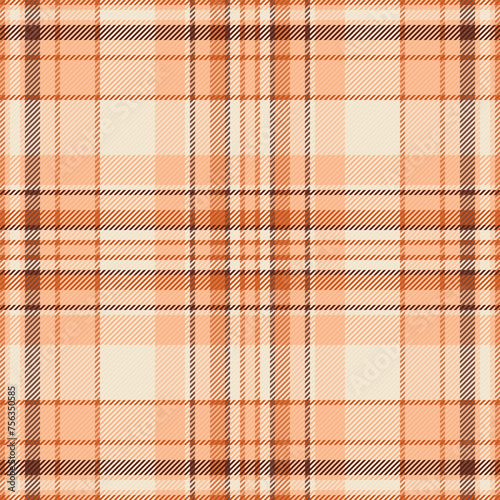 Spring vector pattern seamless, hanukkah plaid fabric check. Faded texture background tartan textile in orange and light colors.