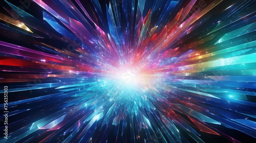 Dynamic Abstract Light Explosion Wallpaper - Vibrant Cosmic Energy Burst