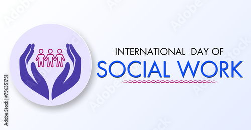 Internatioal day of social work, celebration or campaign banner design