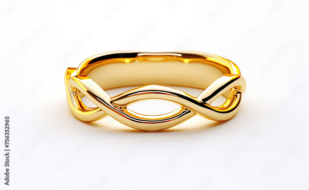 Elegant Gold Ring With Twisted Design Elegant Gold Ring With Twisted Design