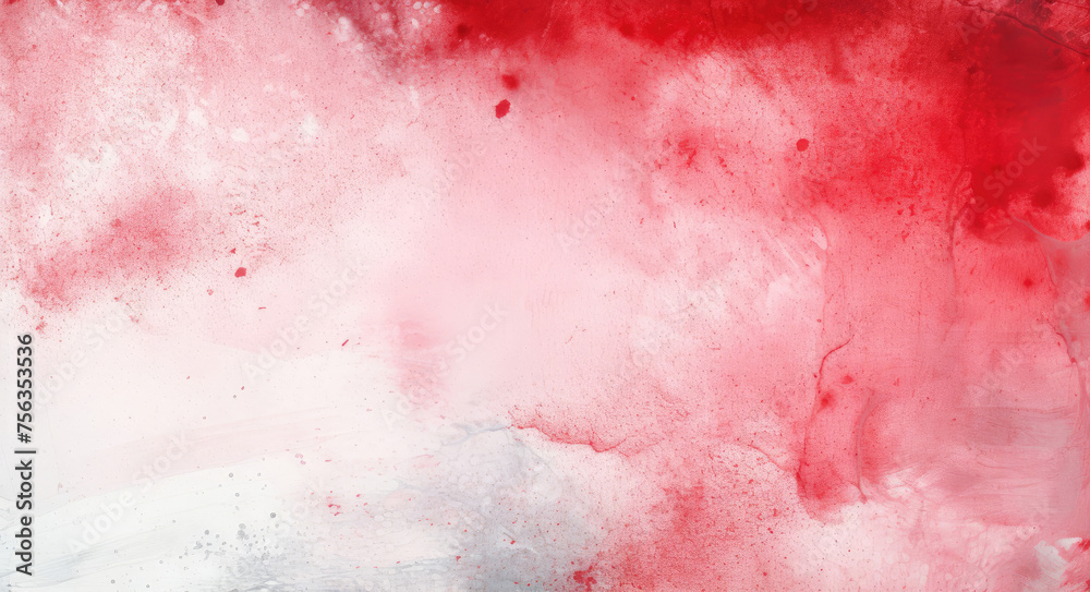 Red and White Painting With Black Spots Red and White Painting With Black Spots