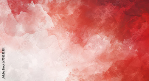 Red and White Background With White Clouds