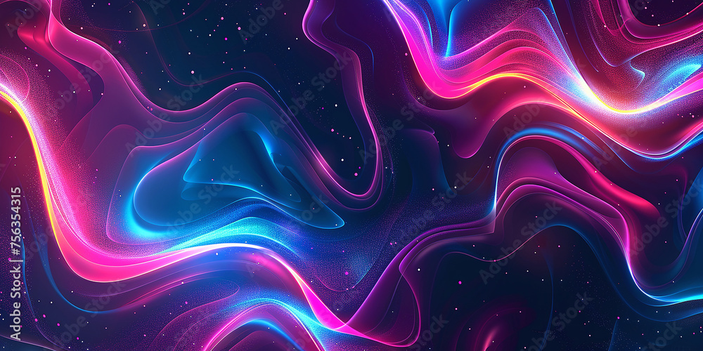 abstract background with glowing lines. Generative Ai.