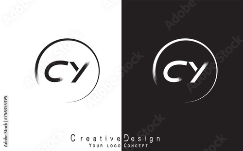CY letter logo design template vector