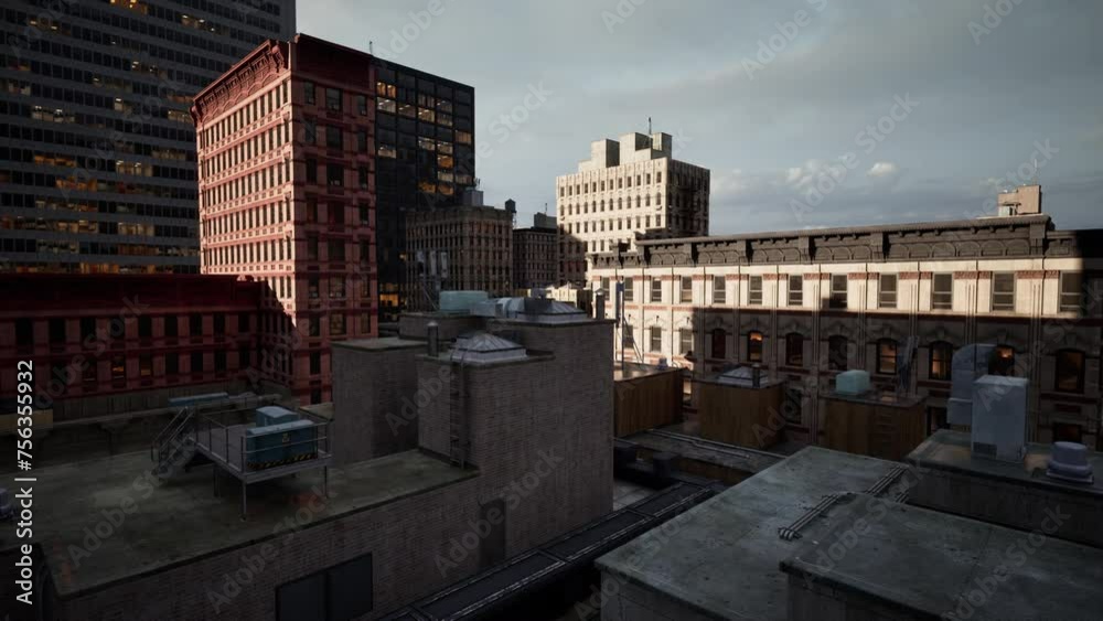 A View of a City With Tall Buildings A View of a City With Tall Buildings