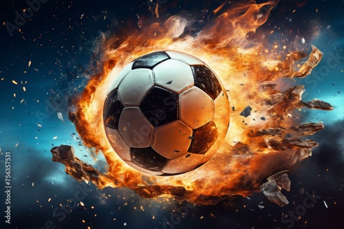 Robust Soccer ball net. Stadium sport team. Generate Ai