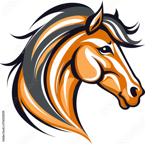 Dynamic Horse Mascot Vector Artwork