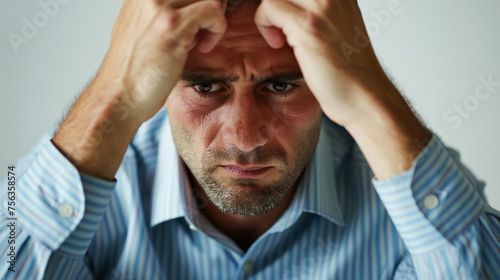 Wallpaper Mural Man with furrowed brow, worried. Torontodigital.ca