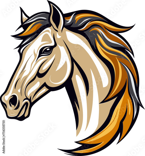 Wild Horse Mascot Vector Art