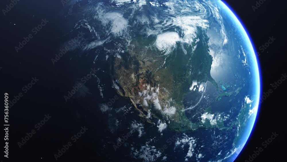 Cinematic Planet Earth Zoom Out North America 4k ProRes 422 HQ