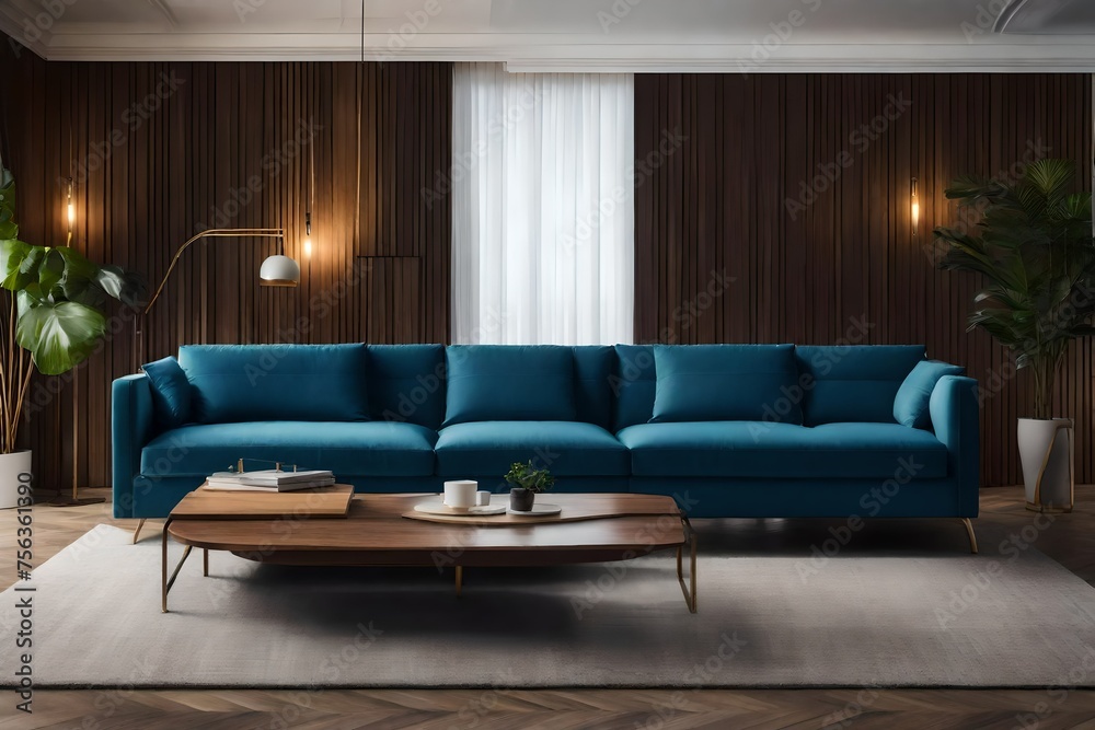 modern living room interior with  sofa 