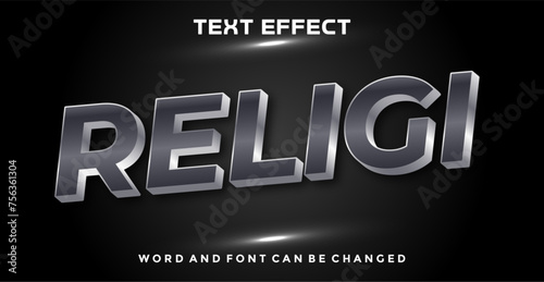 Religi editable text effect photo