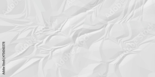 White wrinkly backdrop paper background. panorama grunge wrinkly paper texture background, crumpled pattern texture. White paper crumpled texture. white fabric crushed textured crumpled.