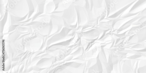 White wrinkly backdrop paper background. panorama grunge wrinkly paper texture background, crumpled pattern texture. White paper crumpled texture. white fabric crushed textured crumpled.