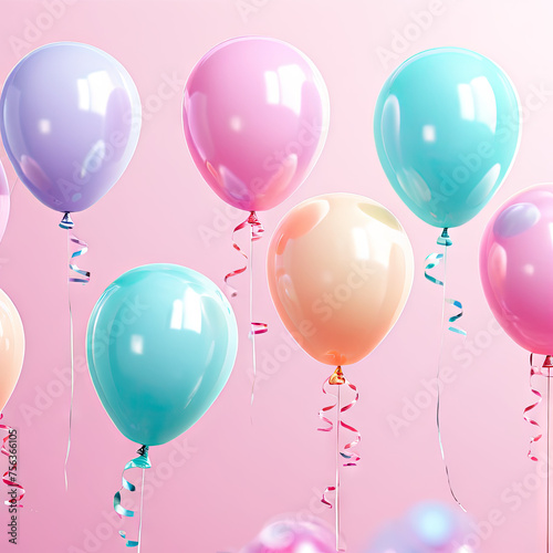 colorful balloons background