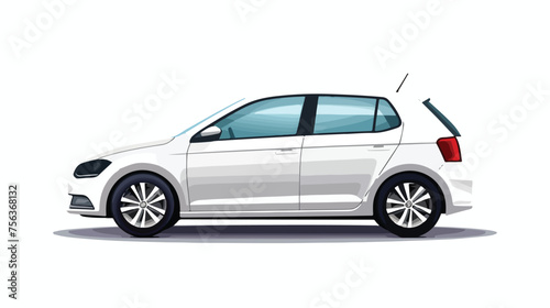 White city car with blank surface for your creative