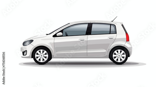 White city car with blank surface for your creative © Megan