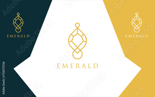 Emerald modern logo vector