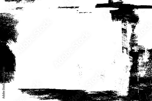 Artistic universal frame black and white abstract. Decorative elements for design