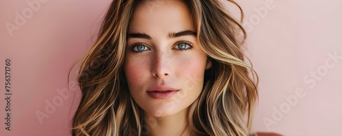 Balayage Hairstyle on a Woman. Concept Hair color trends, Balayage technique, Styling tips, Haircare maintenance, Salon recommendations photo