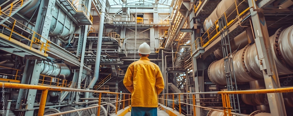 Working Conditions for Workers in a Pulp and Paper Plant. Concept ...