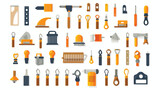 Tools icon  flat vector isolated on white background