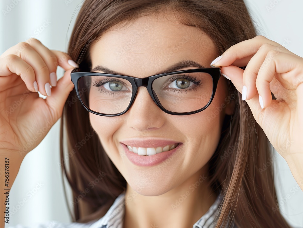 poor eyesight. A man holds glasses in his hands. Look through glasses poor eyesight. A man holds glasses in his hands. Look through glasses