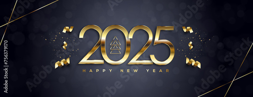Happy New Year 2025, Greeting Card
