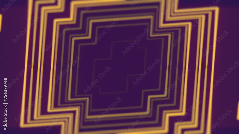 Loop animation with a geometric pattern of moving light lines. 3d rendering 4K Loop animation with a geometric pattern of moving light lines. 3d rendering 4K