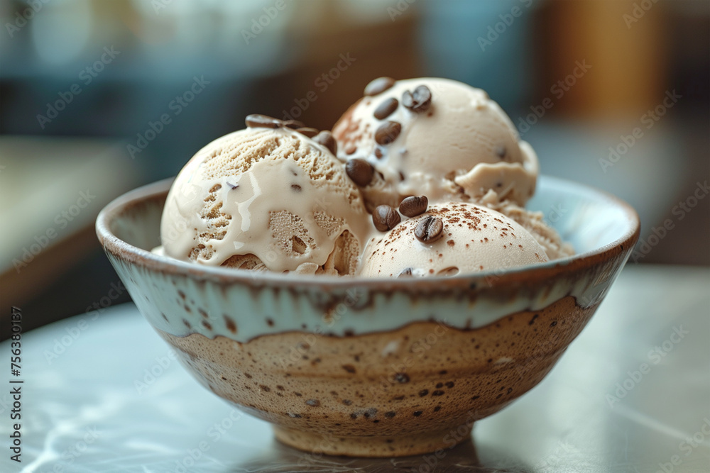 homemade coffee cardamom ice cream.