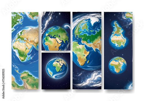 Happy Earth Day! Vector eco illustration for social poster, banner or card on the theme of saving the planet. Make everyday earth day