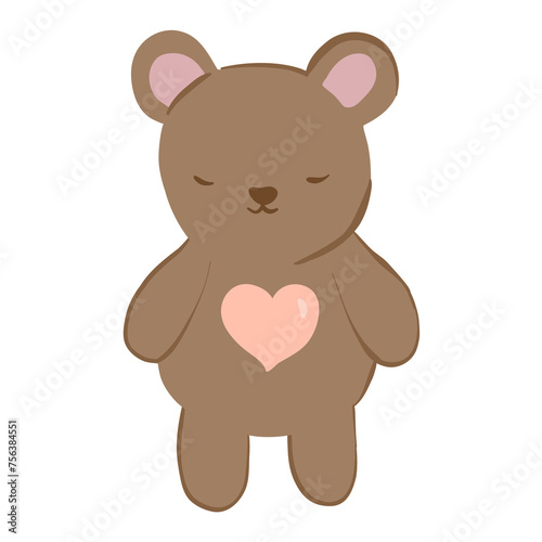 teddy bear with heart brown