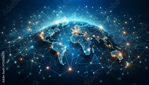 global cyber security connection network concept
