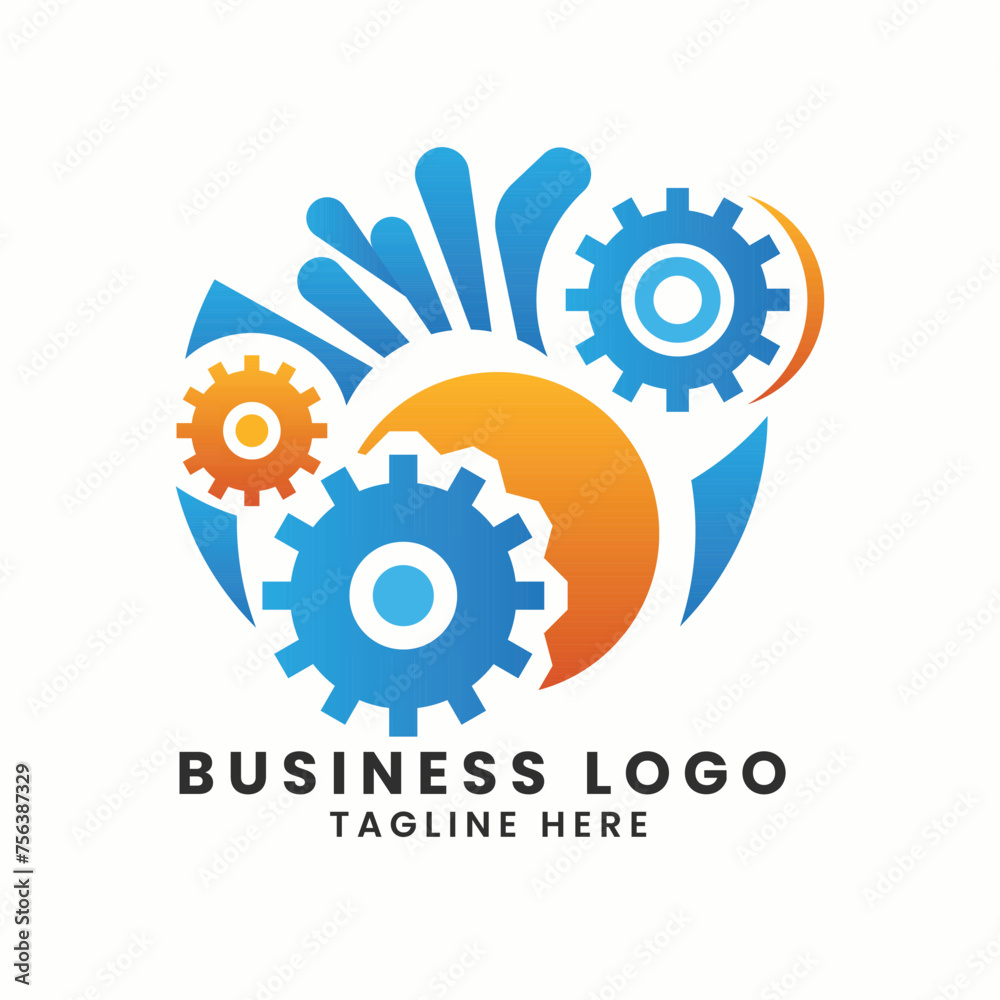 Obraz premium Abstract business real estate house building company factory vector logo concept symbol elements design template of business logo