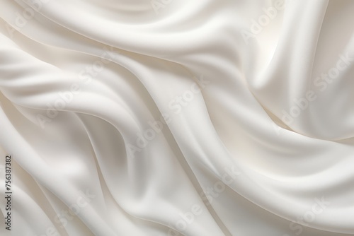 Cream like movement in the style of white flowing fabrics 